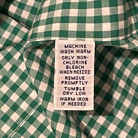 Ralph Lauren Classic Mens Green Gingham Check Button Up Short Sleeve Shirt XXL - Picture 8 of 8